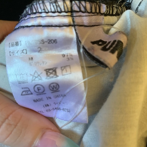 punyus black denim mini skirt - Picture 2 of 2